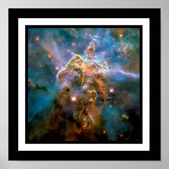 Póster Montanha Mística Nebulosa Carina Foto Espacial Hub (Frente)