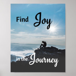 Poster Montanha Motivacional Subindo - Joy na Viagem
