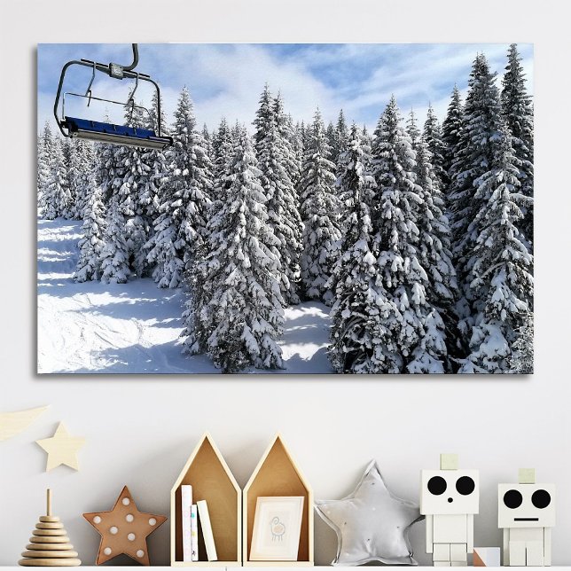 Poster Montanha Nevada Ensolarada Foto Personalizada (Criador carregado)