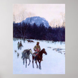 Poster Montanha Obsidiana no Yellowstone Henry Farny 