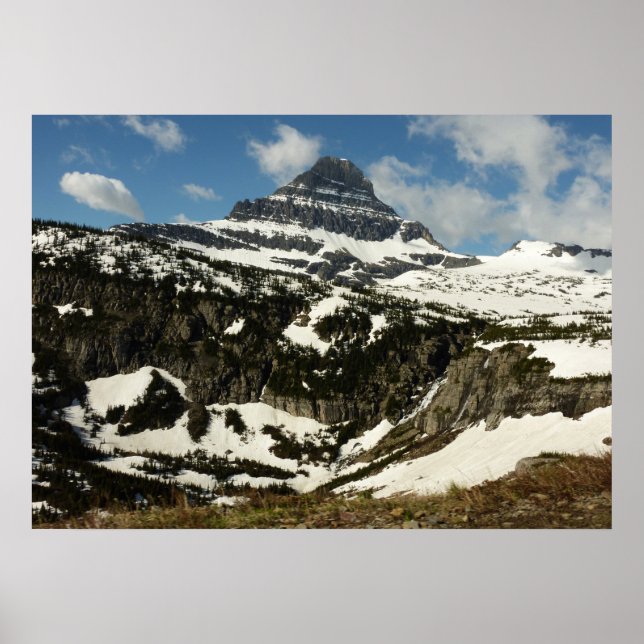 Poster Montanha Reynolds desde Logan Pass em Glacier Park (Frente)