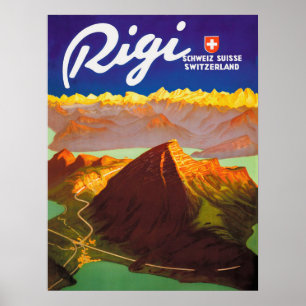 Poster Montanha Rigi, Suiça