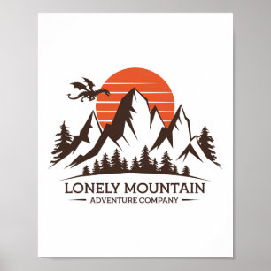 Poster Montanha solitário - Empresa Aventura - Viagem Fan