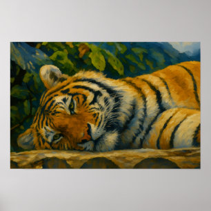 Poster Montanha - Tigre na Natureza