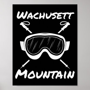 Poster montanha wachusett massachusetts esquiador esquian
