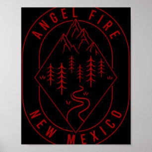 Poster Montanhas Angel Fire Novo México Caminhadas Ao Ar
