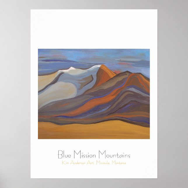 Póster Montanhas Blue Mission (Frente)