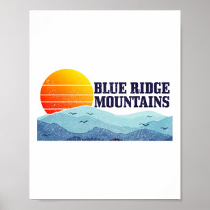 Poster Montanhas Blue Ridge Vintage Montanhas EUA América