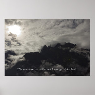Poster Montanhas com as citações - grandes
