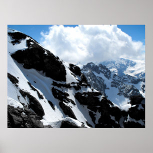 Póster Montanhas com capa de neve nos Alpes suíços