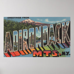 Póster Montanhas de Adirondack, New York