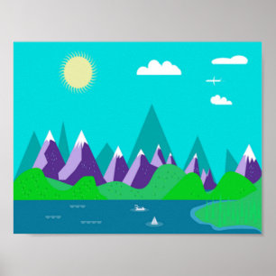 Poster Montanhas de gelo