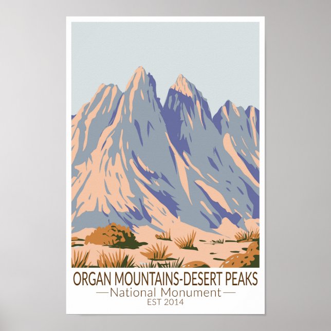 Poster Montanhas de Orgões Desertam Monumento Nacional Pi (Frente)