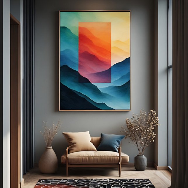 Poster Montanhas de Sonho Abstratas (Criador carregado)