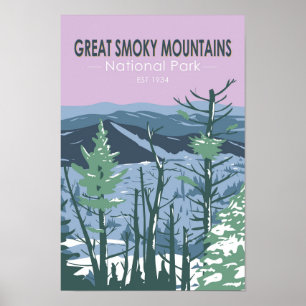 Poster Montanhas do Enfumaçado excelente Parque Nacional