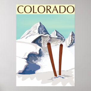 Póster Montanhas do esqui
