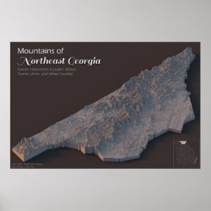 Poster Montanhas do Nordeste da Geórgia