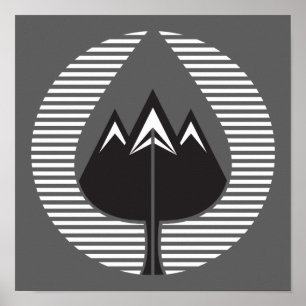 Póster montanhas do outono