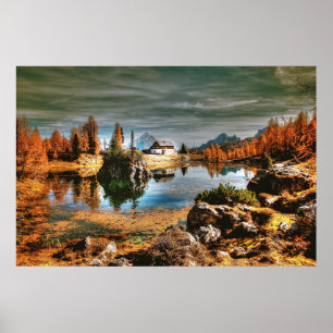 Póster Montanhas Dolomites, itália