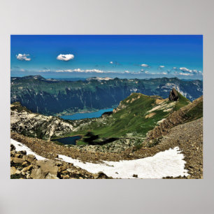 Poster Montanhas e lago de Suiças