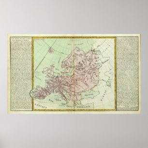 Póster Montanhas e rios da Europa