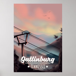Poster Montanhas Excelentes de Gatlinburg Tennessee
