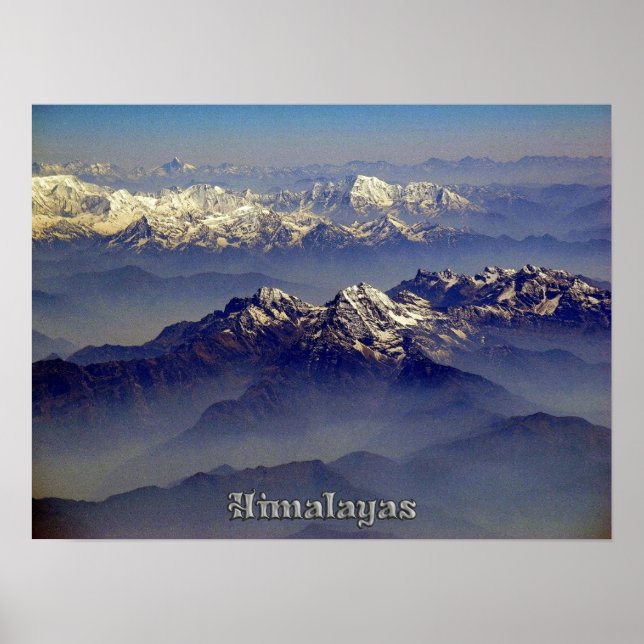 Poster Montanhas Himalaias Gargas - Pico Everest (Frente)