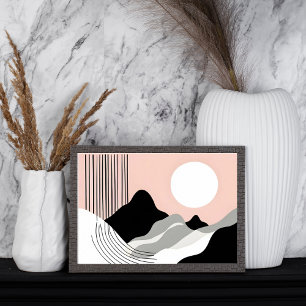 Poster Montanhas minimalistas com sol Ascensão