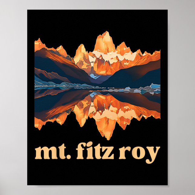 Poster Montanhas Mt. Fitz Roy e Laguna Capri  (Frente)