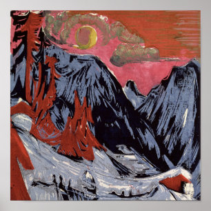 Poster Montanhas no inverno de 1919