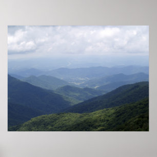 Póster Montanhas ocidentais do NC