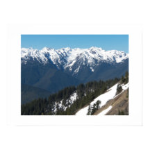 Montanhas Olímpicas Cobertas de Neve Fotográficas