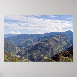 Poster Montanhas orientais de Bhutan