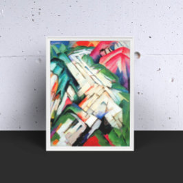 Póster Montanhas (Paisagem) de Franz Marc, Vintage Art