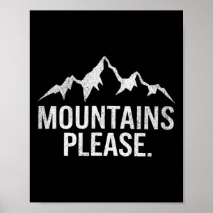 Poster Montanhas Por Favor Aventura Ao Ar Livre 