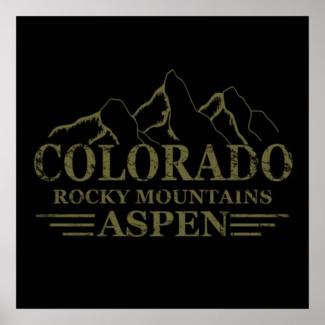 Poster Montanhas Rochosas Aspen Colorado  (Frente)