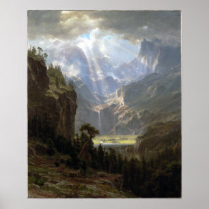 Poster Montanhas rochosas de Albert Bierstadt, o pico do