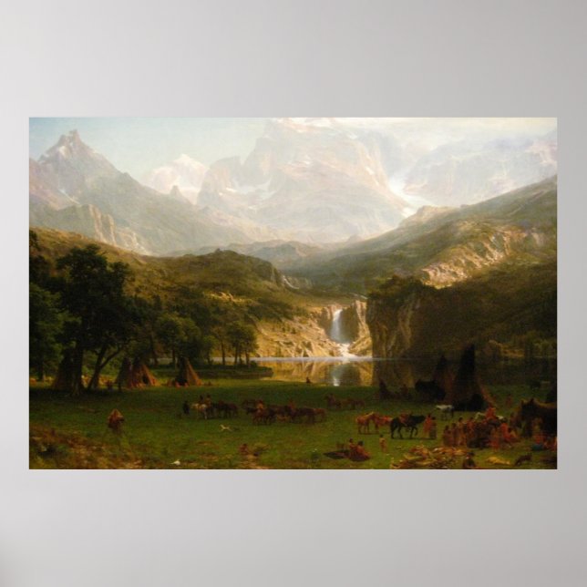 Poster Montanhas Rochosas de Albert Bierstadt, Pico de La (Frente)