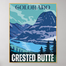 Poster Montanhas rochosas de Butte, em Crestte, presentes