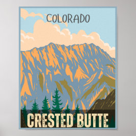 Poster Montanhas rochosas de Butte, em Crestte, presentes