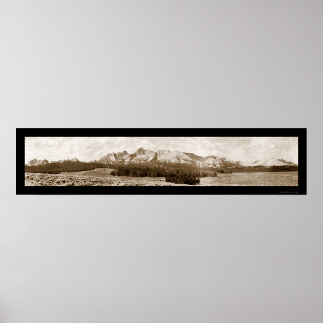 Póster Montanhas Sawtooth Stanley ID Foto 1936 (Frente)