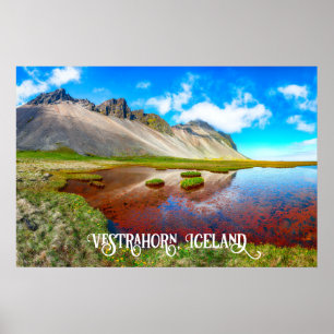 Poster Montanhas Vestrahorn, Islândia