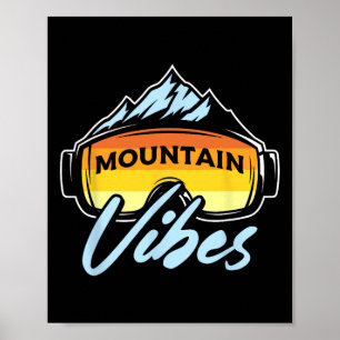 Poster Montanhas Vibes Winter Sports Ski Snowboard