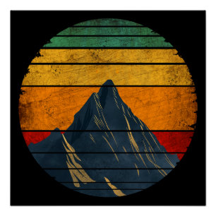 Póster Montanhismo Vintage Retro de Escalada de Montanha