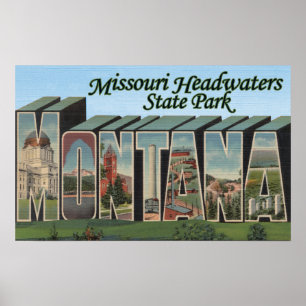 Poster Montante parque de Missouri, Montana