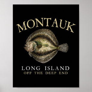 Poster Montauk Fora Do Lado Profundo Do Solo Que Pescaria