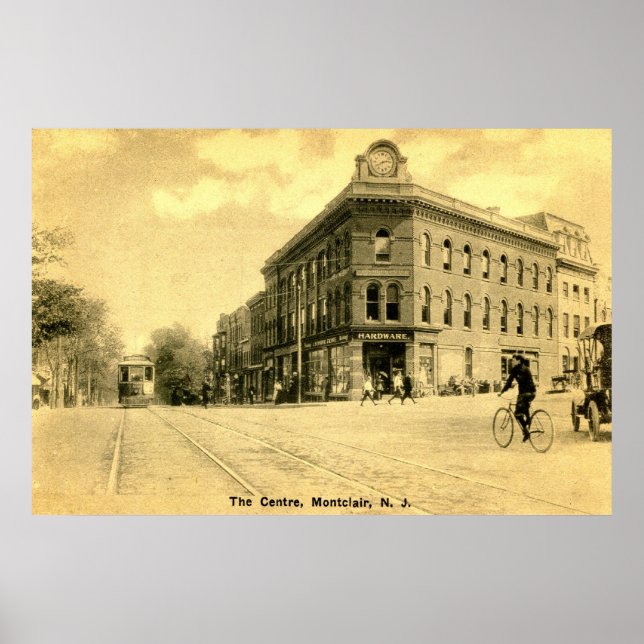 Póster Montclair, edifício NJ Crane, 1915 Vintage (Frente)