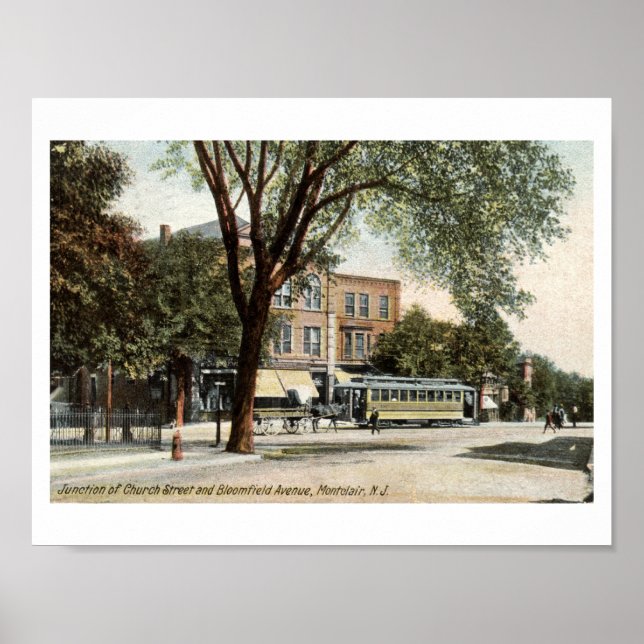 Póster Montclair NJ 1908 Vintage (Frente)