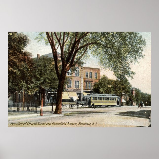 Poster Montclair NJ 1908 Vintage (Frente)
