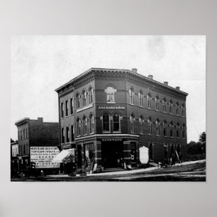 Poster Montclair, Nova Jersey, edifício Crane, Vintage